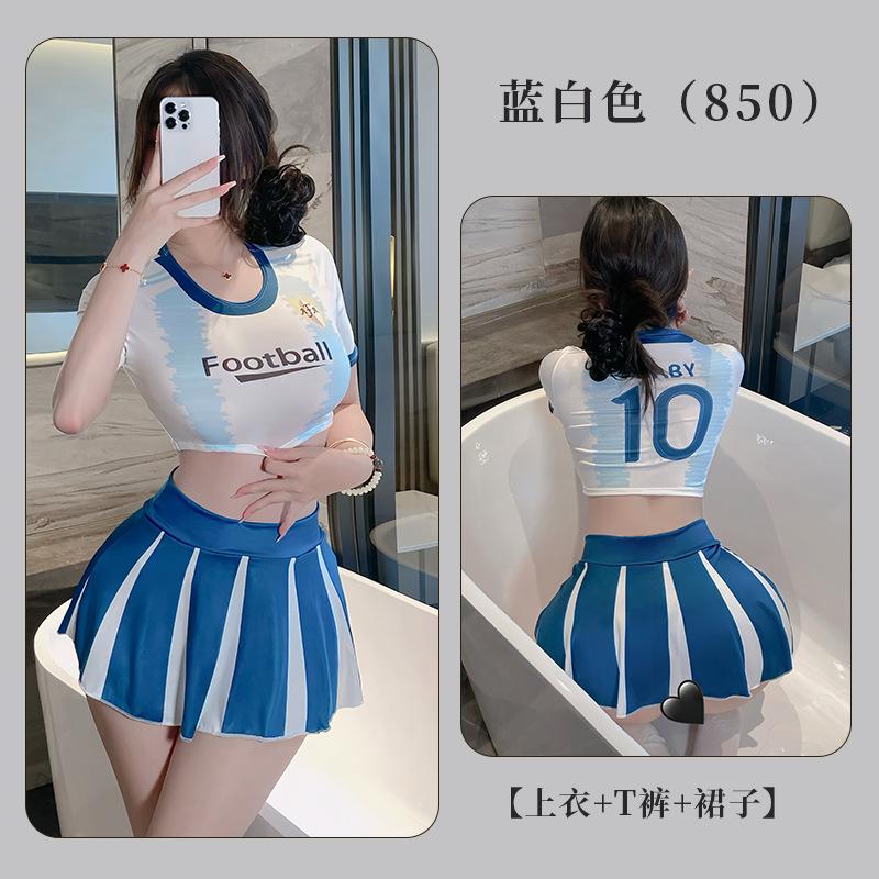 

Fan Lei football baby women s swimsuit cheerleading sailor underwear sexy passion temptation cos two-dimensional One size fits all