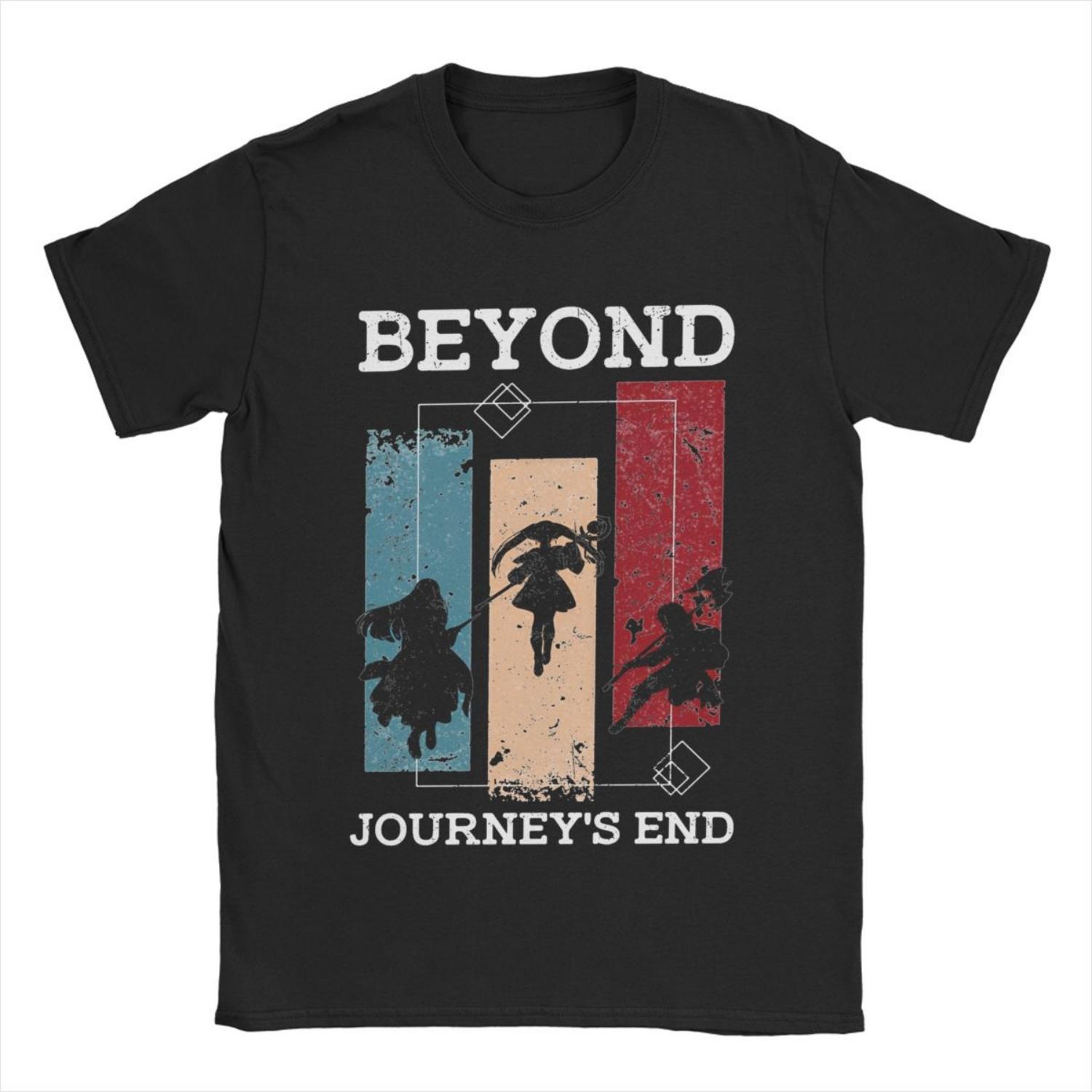 

Frieren The Slayer T Shirts Men Cotton Fun T-Shirt Crewneck Anime Tees Short Sleeve Clothing Classic XXXXXL чорний