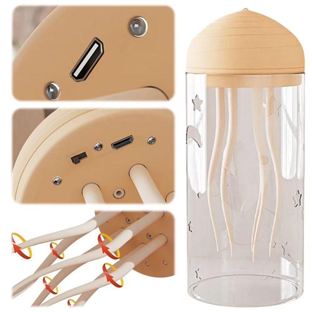 

Rotating Sleeping Light Long-Lasting Jellyfish Bedside Lamp Jellyfish Night Light for Kids Room White Light