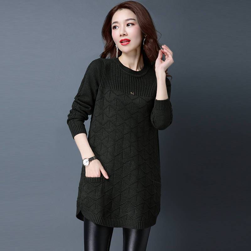 Women Autumn Winter Long Sweater Pullover Female Loose Long-Sleeved Bottoming Shirt Knitwear Sweaters Lady Tops