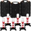 6 Pcs LED Road Flares Emergency Warning Light Bright Red Highway Beacon Safety Strobe Light Roadside Flares Lights With Magnetic Bases And Detachable
