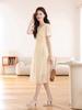 2026 Summer V-Neck Slimming Midi Dress for Middle-Aged and Elderly Women