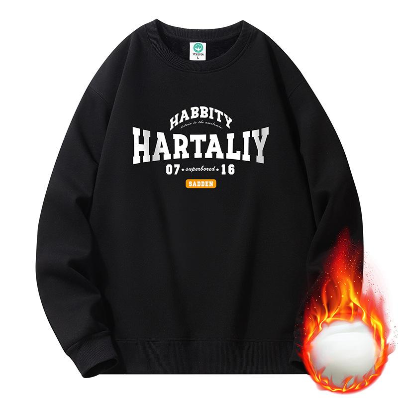 Sweter z okrągłym dekoltem Męski Uczniowie Nowy Aksamitny Trend Luźna Koszula Bazowa Para Codzienny Wszechstronny Top