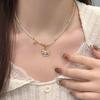 Mini Inlaid Horse Pendant Pearl Necklace, Elegant and Upscale Versatile Sweater Chain, Sophisticated Collar Chain Accessory