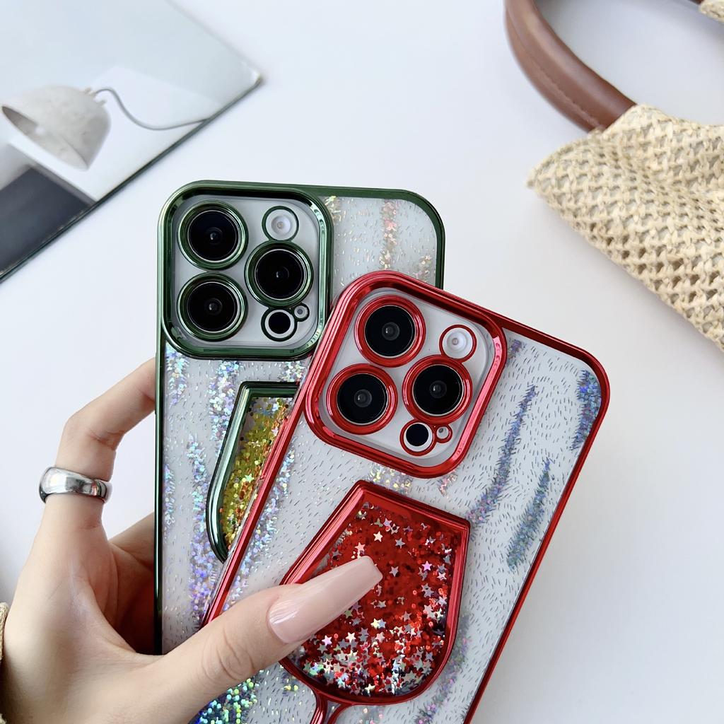 Creative and Personalized Phone Case, Suitable for IPhone16 Protective Case, Apple 15promax, Three-dimensional Flowing Sand 14plus
