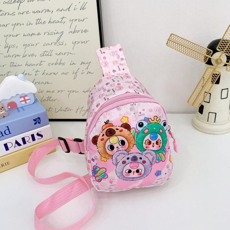 Toddler Baby Three Cartoon Crossbody Bag Pattern Breathable Fabric Outings Daily