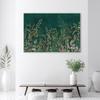 Canvas print, Leaves on green background