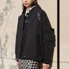 LiNing Wuhua Tianbao - סדרת סגנון חיים ספורטיבי Liuqi Qiongyao מעיל רפוי בצבע אחיד יוניסקס מעיל שחור AJDS347-2
