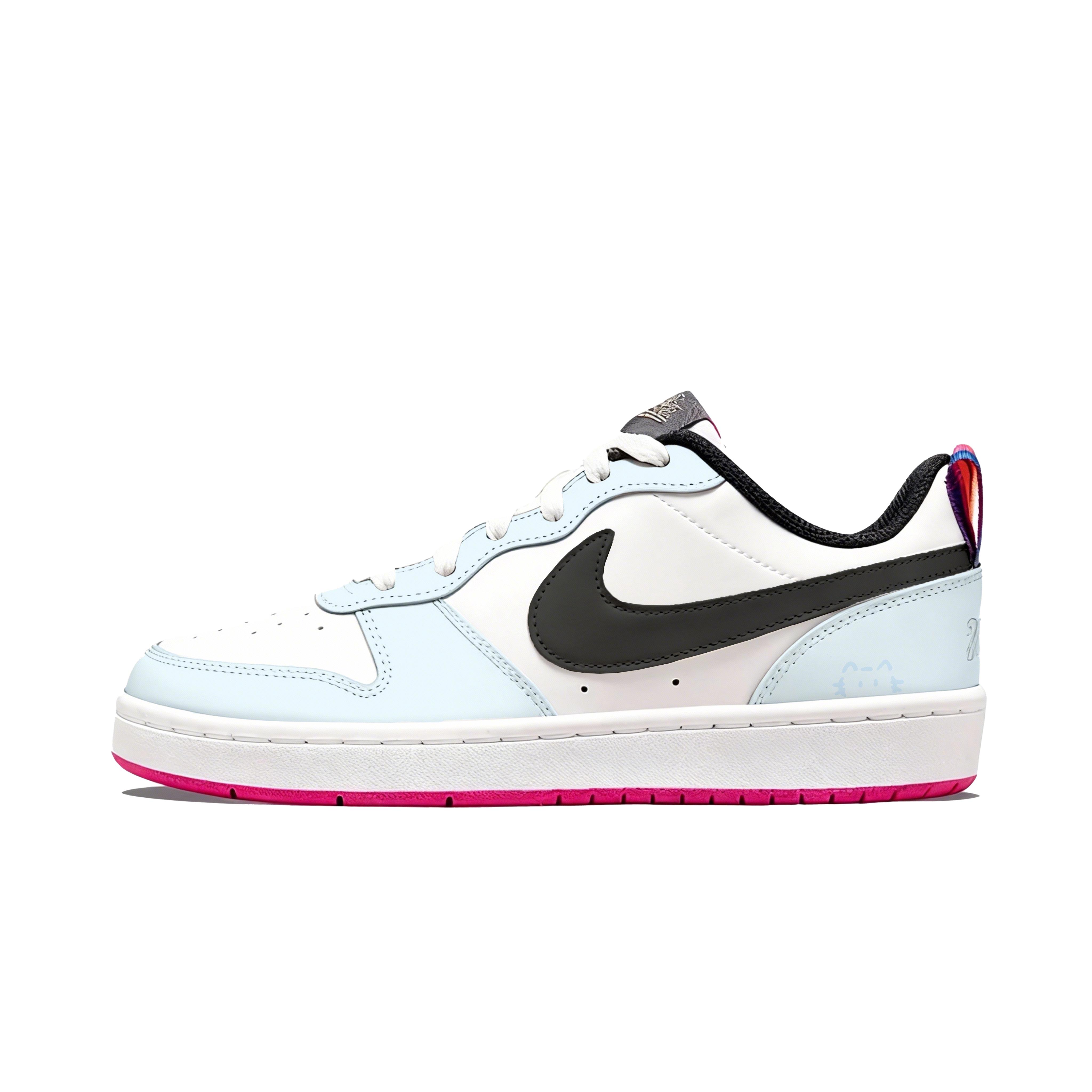

Nike Court Borough GS White Day Blue Dream Lightweight Low top Skateboard Shoes Women s Blue DJ0040-100(Team1328-) 35.5