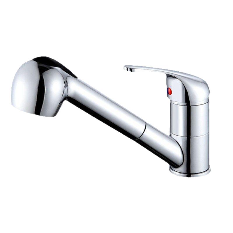 Kitchen Sink Faucet Chrome Brass Pull Out Sink Mixer Tap Rotation Sink Mixer Taps Single Lever Hot Cold Kitchen Tap