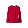 Jordan Digital Print Crewneck Pullover Casual Long Sleeve Sweatshirt Kids Sweatshirt Just-Red JD2412089GS-001