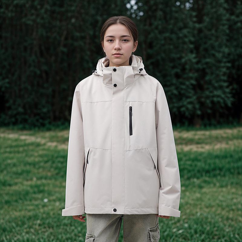 

Унисекс Ветрозащитная Водонепроницаемая Ветровка: Разъемный костюм 3-в-1 для альпинизма на открытом воздухе на осень/зиму 2024 M