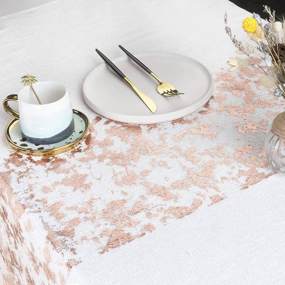 Gold Table Runner Glitter Sparkle Foil Metallic Gold Mesh Table Runners Wedding Decorations Table Birthday Party Bridal Shower