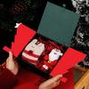 Christmas Gift Box Xmas Eve Red Gift Box with Tree Pattern Presents Wrapping Container for Holiday Decoration