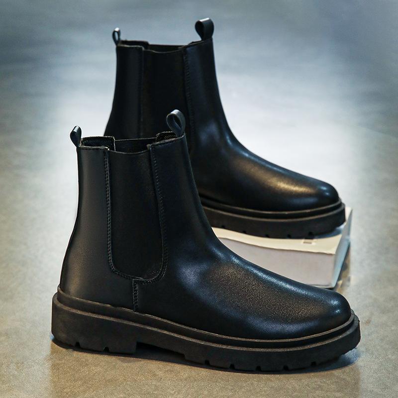 British Martin boots retro Chelsea boots mid-top winter high-top leather shoes 39