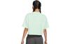 Nike Crop Tops Women's Light Green Crew Neck Moderate CJ3758-394