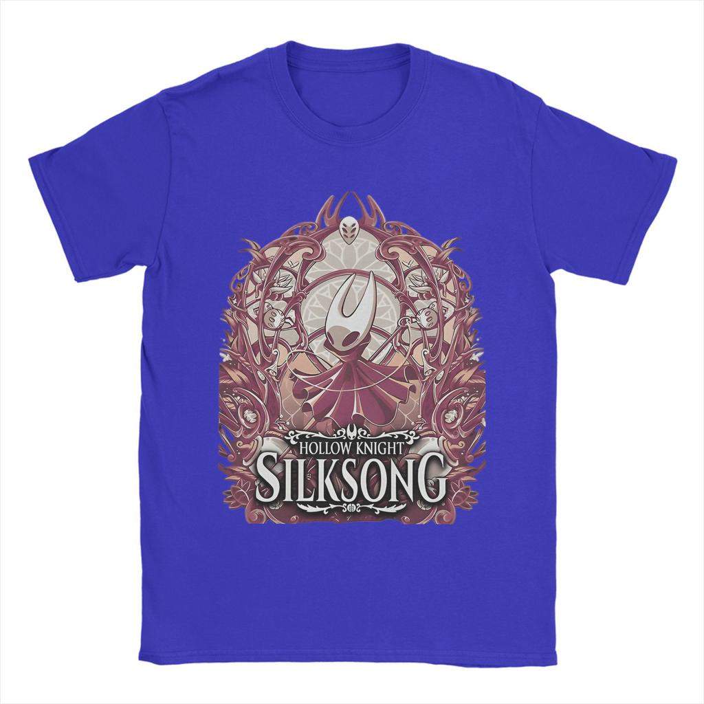 Men's Hollow Knight Silksong T Shirts  100% Cotton Tops Funny Short Sleeve Round Collar Tee Shirt Plus Size T-Shirt