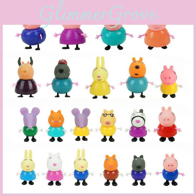 Bunte umweltfreundliche Peppa Pig Familie Freunde Actionfiguren für Kinder 25-teiliges Set