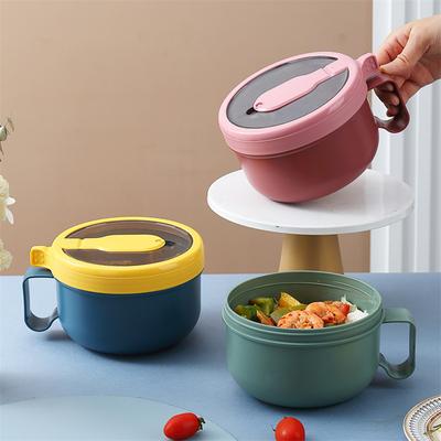 Student Dormitory Instant Noodle Bowl Portable Lunch Box with Lid Bento Box