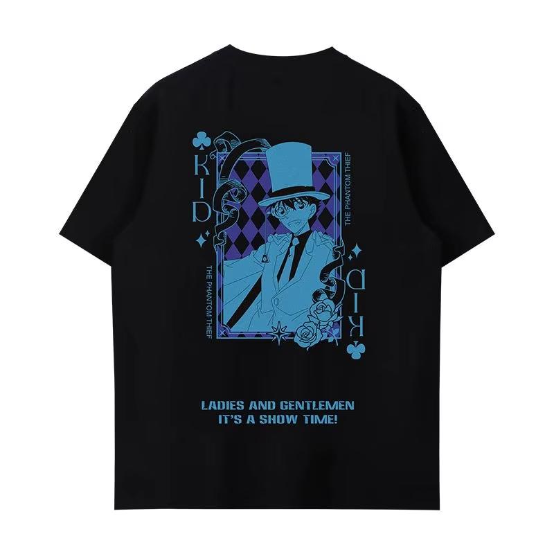 Detective Conan brand Unisexs and Womens cotton Tshirts 2026 summer Cartoon pattern Loose casual shortsleeved top