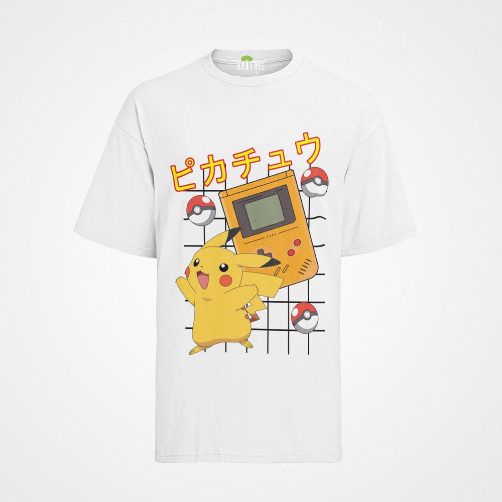 

Anime Monster Pika Manga Strom Gelb Maus Herren T-Shirt Bio Baumwolle S