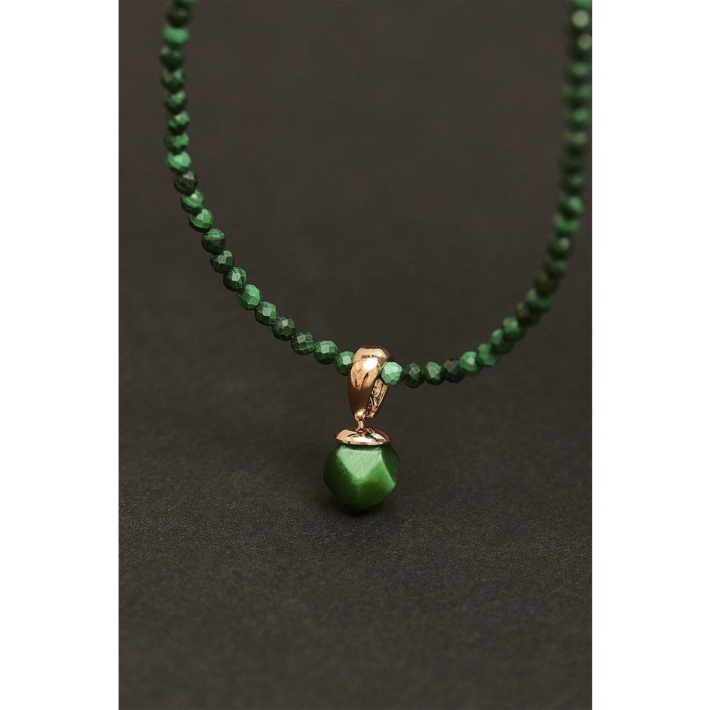 [Hazina] 2mm Malachite Necklace