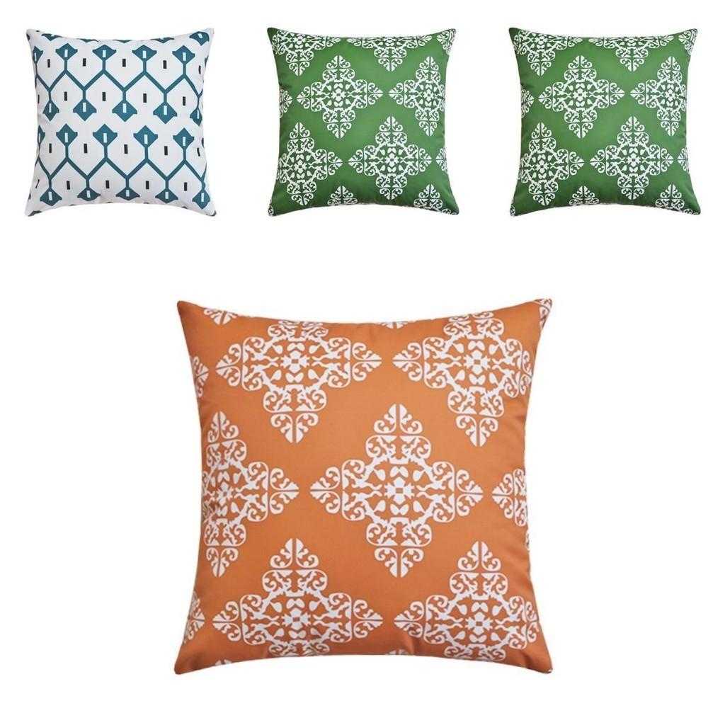 Solid Color Waterproof Cushion Cover Pillow Case For Outdoor Home Decor 16" To 24