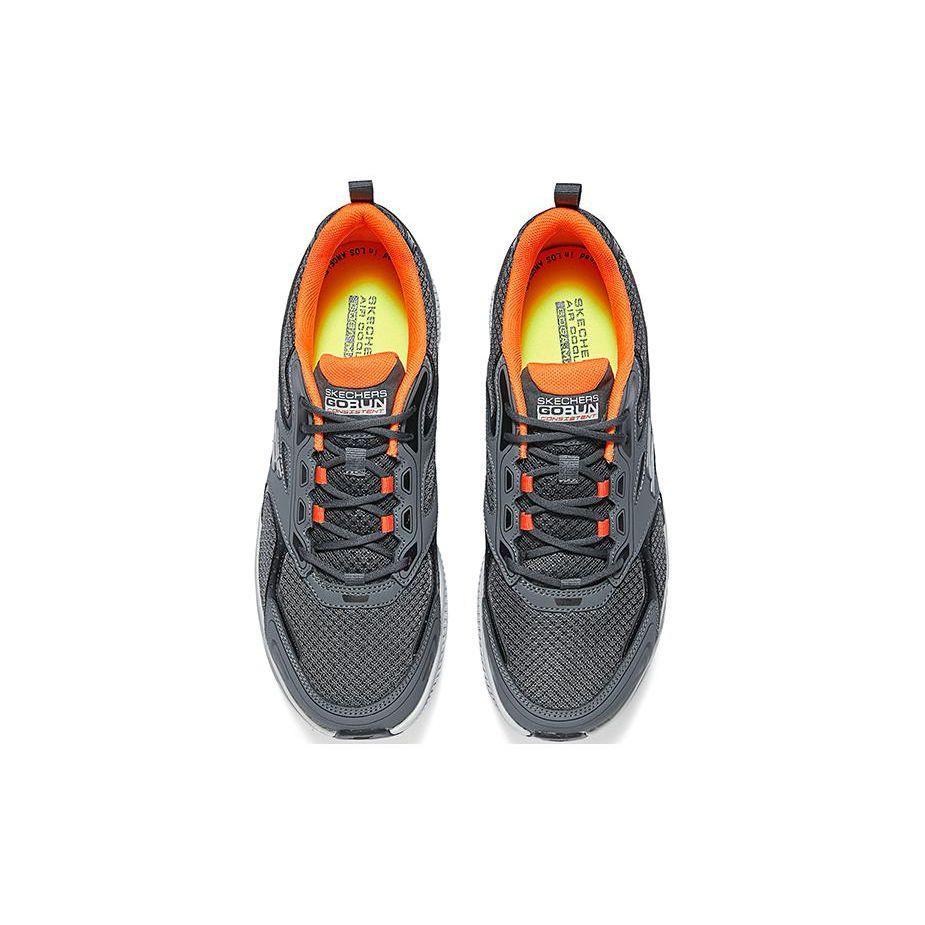Skechers Simple Versatile Low-Top Running Shoes Men sneakers Gray Orange 220034-GYOR