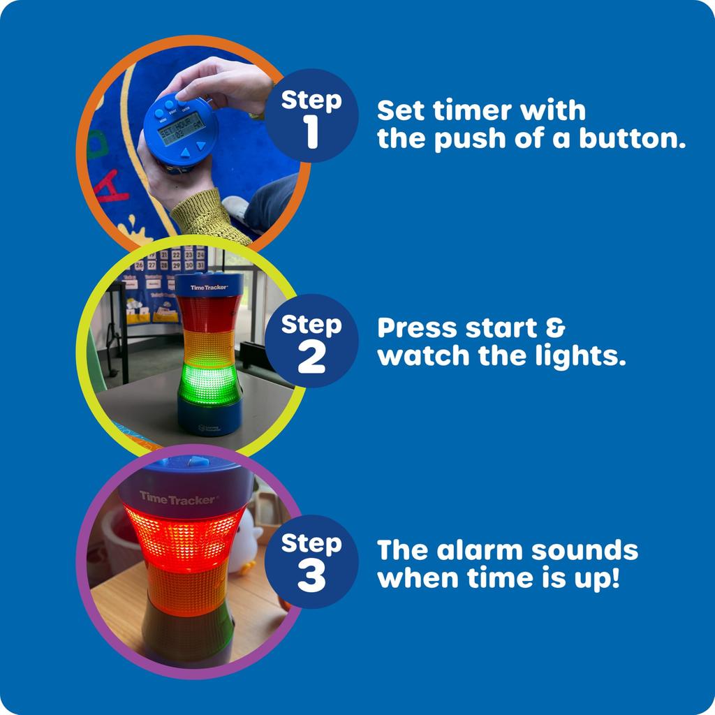 Learning Resources Time Tracker(R) Classroom Timer - Lights and Rings! Classroom Timer LER 6900