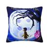 Custom Coraline Horror Movie Throw Pillow Covers Home Decorative Nordic Cartoon Halloween Cushions for Sofa Square Pillowcase