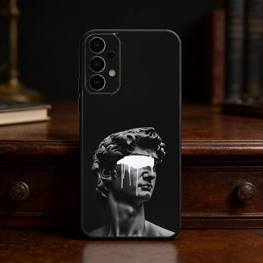 Art Aesthetic David Eyes phone Case For Samsung S25,24,21,22,23,30,Ultra,20,Plus,Fe,Lite,Note Soft Black Cover
