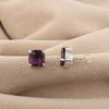 Amethyst Gemstone 925 Sterling Silver Handmade Women's Jewelry Pretty Studs Earring 1" For Anniversary Gift EE-181-6