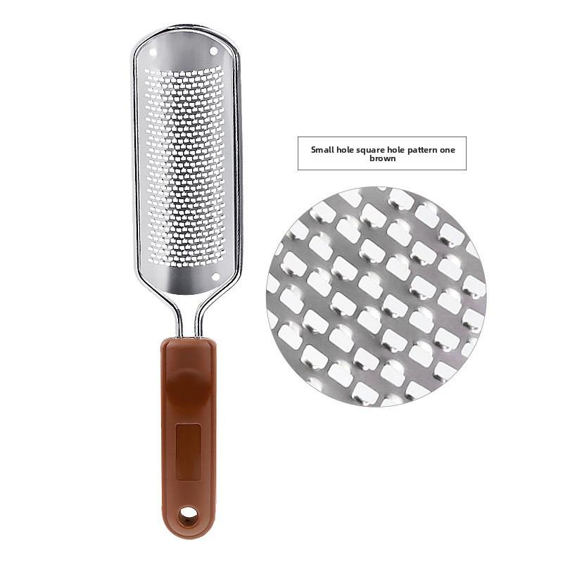 

Пемза для ног из нержавеющей стали, пилка для ног с резиновой пластиной, удалитель мозолей и огрубевшей кожи, инструмент для педикюра