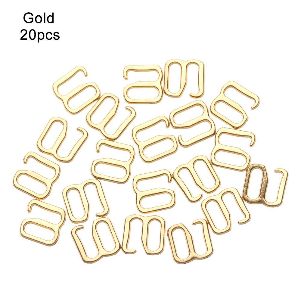 20/40pcs Mini Ultra-small 6mm 9 Metal Type Bar Doll Tri-glide Belt Buckles Clips Buttoon Adjustment Buckles DIY Doll