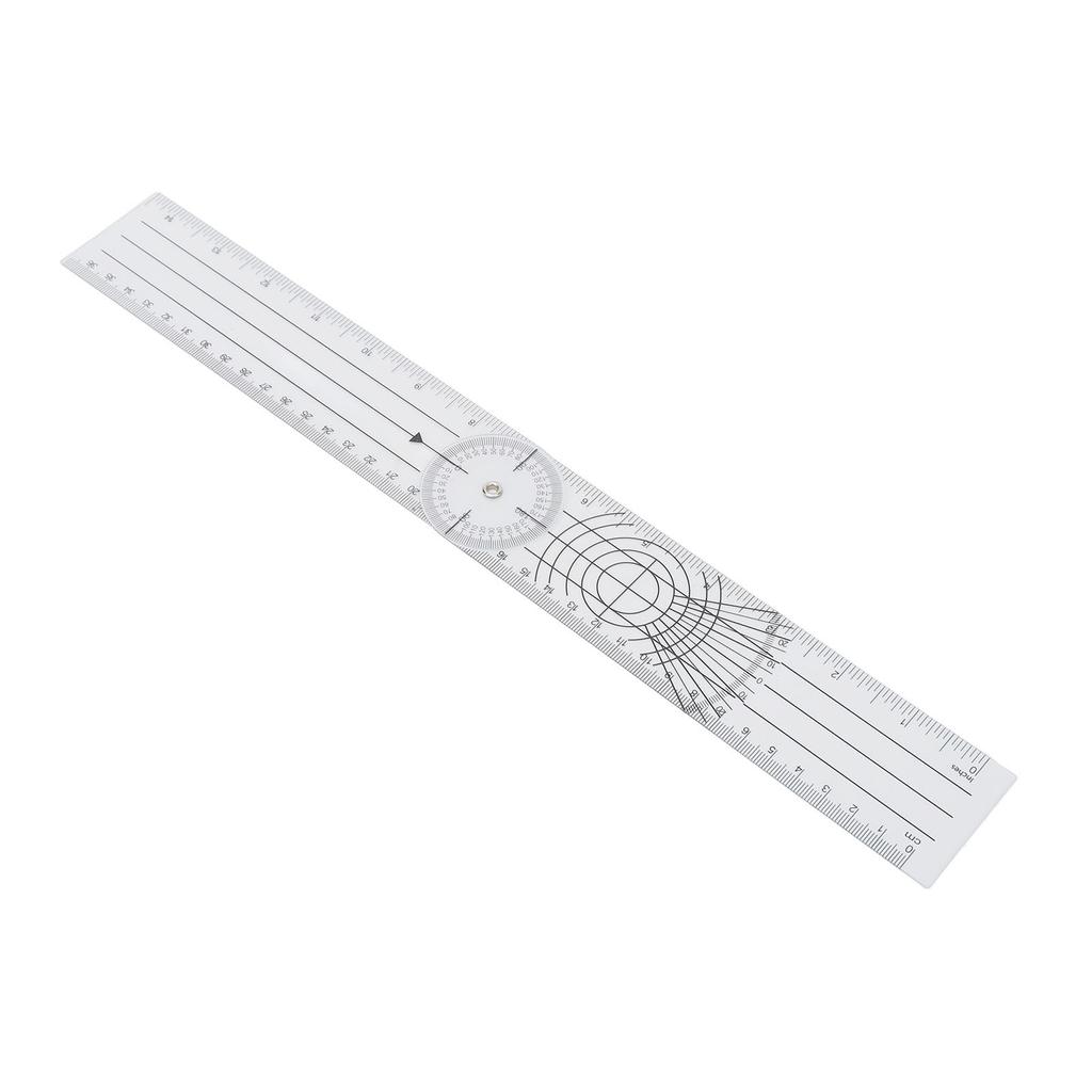 Angle Ruler Transparent Flexible Adjustable Geometry Measuring Tool for Artists Builders Designers Teachers Engineers