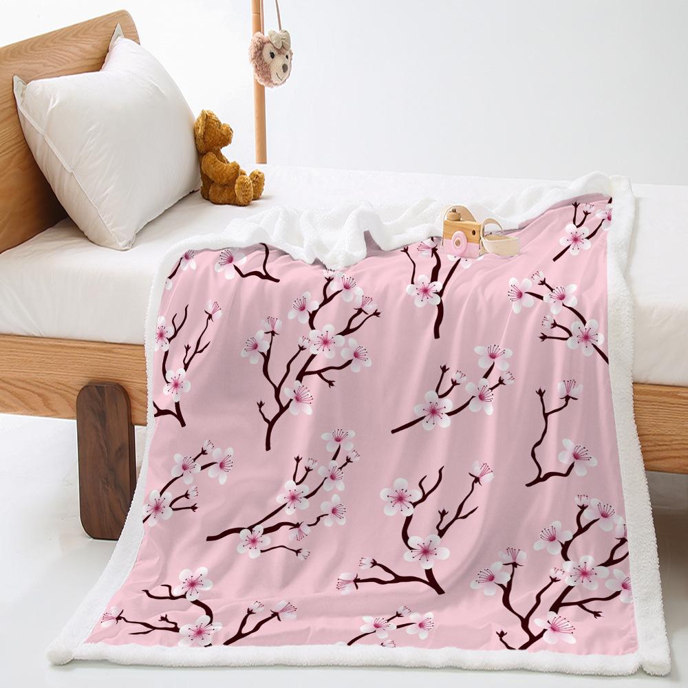 Digital Small Fresh Printing Thickened Lamb Fleece Crystal Fleece Fresh Blanket Blanket