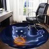 1pc Cat Spirit Office Round Area Rug, Under Office Chairs Bedroom Living Room Home Decor, Room Deco, Available In Various Sizes