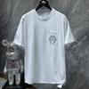 8555 CHROME HEARTS 2025 Sommer Neue Hochwertige Baumwolle Rundhals Lose Große Größe männer und frauen T-shirt Paar t-shirt