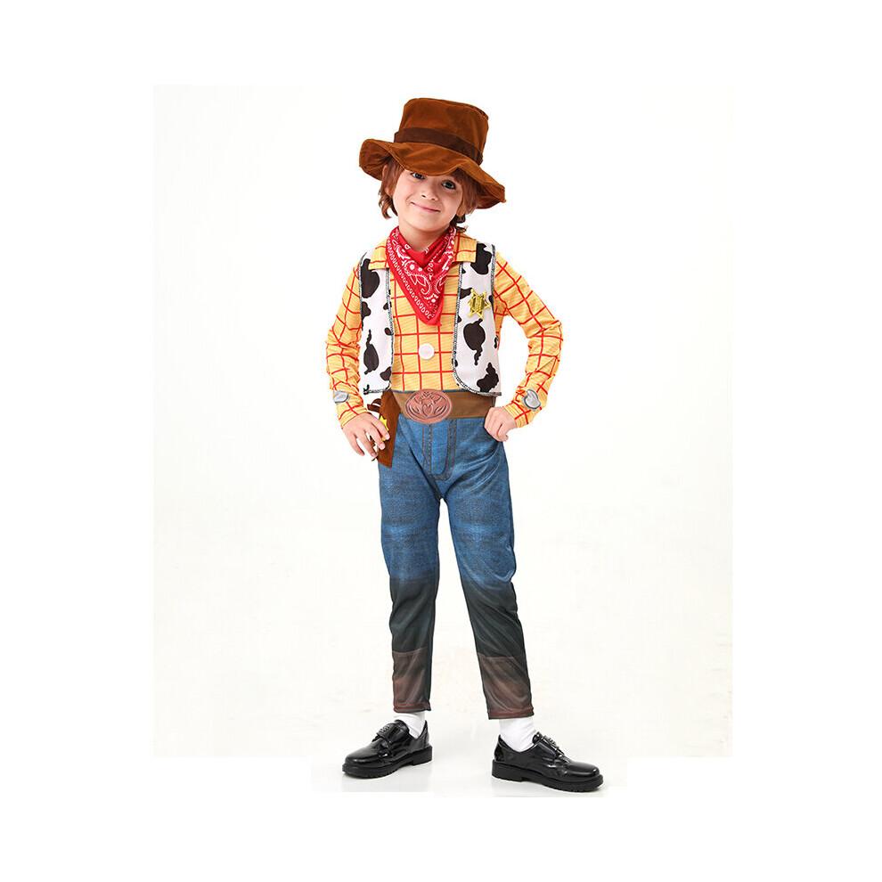 Woody Costume Kids Anime Toy Story Sheriff Woody Pride Cosplay Child Cowboy Bodysuit Clothes Halloween Carnival Costumes