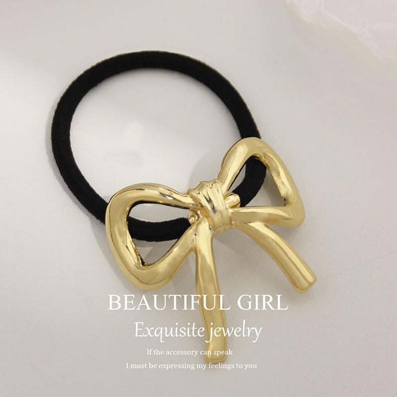Minimalist Metal Hair Ring - New Korean Style High-End Ponytail Tie Rubber Band.