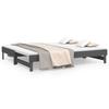 823386 vidaXL Lit coulissant Gris 2x(80x200) cm Bois de pin massif