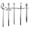 DIY Alloy Retro Tibetan Silver Sword Accessories - 6 Styles for Cosplay or Jewelry