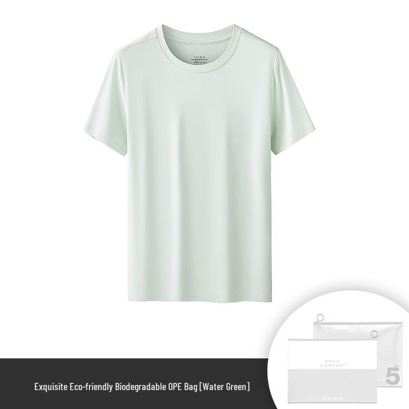 60-Pack Double-Sided Modal Unisex Short-Sleeve T-Shirt - Solid Color Thin Base Layer for Spring/Summer