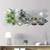12Pcs/set Water Droplet Shaped Mirror Wall Stickers Self-adhesive Entrance Stickers  Bathroom