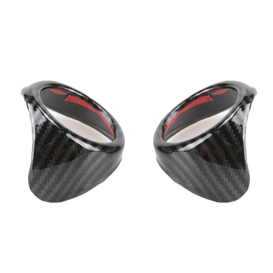 2x Carbon Fiber A Pillar Door Stereo Speaker Cover Trim For Ford Mustang 2015-18