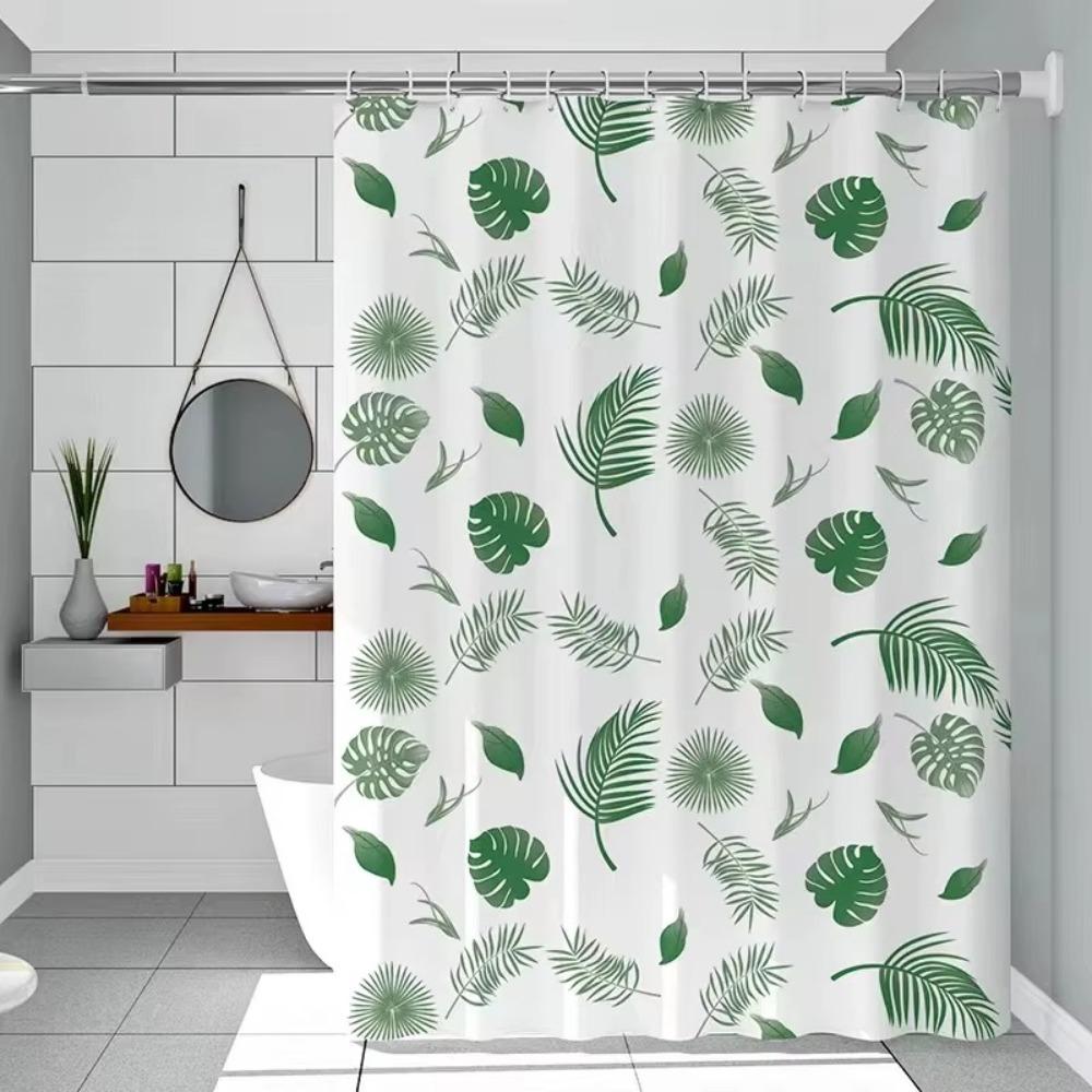 With Hooks Bathroom Curtain Waterproof Bathtub Partition Curtain Creative Window Tulle  Bathroom
