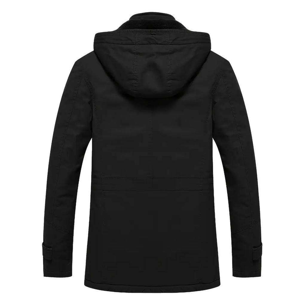 Military Jacket Men Multi -Pocket Winter Warm Hooded Jackets