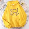 Genshin Impact Cartoon Cat Printed Hoodie Women Casual Autumn Winter Kawaii Harajuku Fleece Long Sleeve Sweatshirts