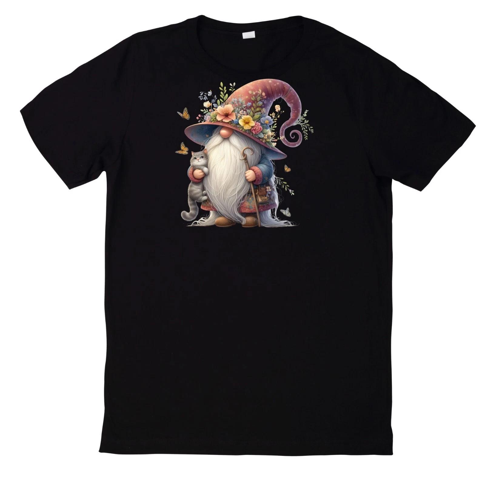 T-Shirt Lustiges Zwerg und Tier Motiv Baumwolle L