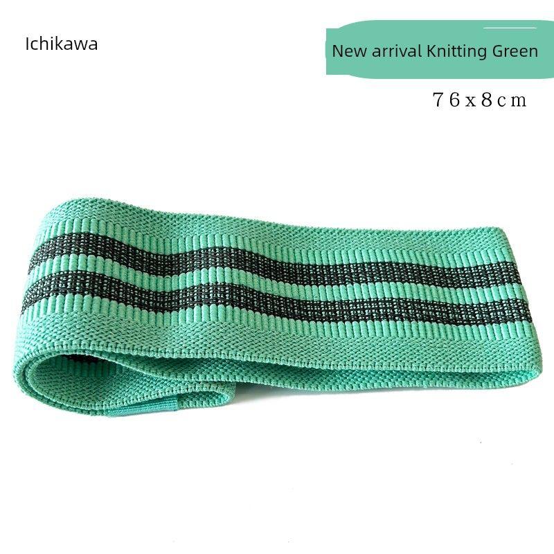 

Hip Exercise Band Knitting Elastic Band Dance Exercise Fitness Yoga For Home Weight Loss Skinny Leg Equipment Resistance Strength Training Green -60 pounds [novice hip activation] (76*8cm)